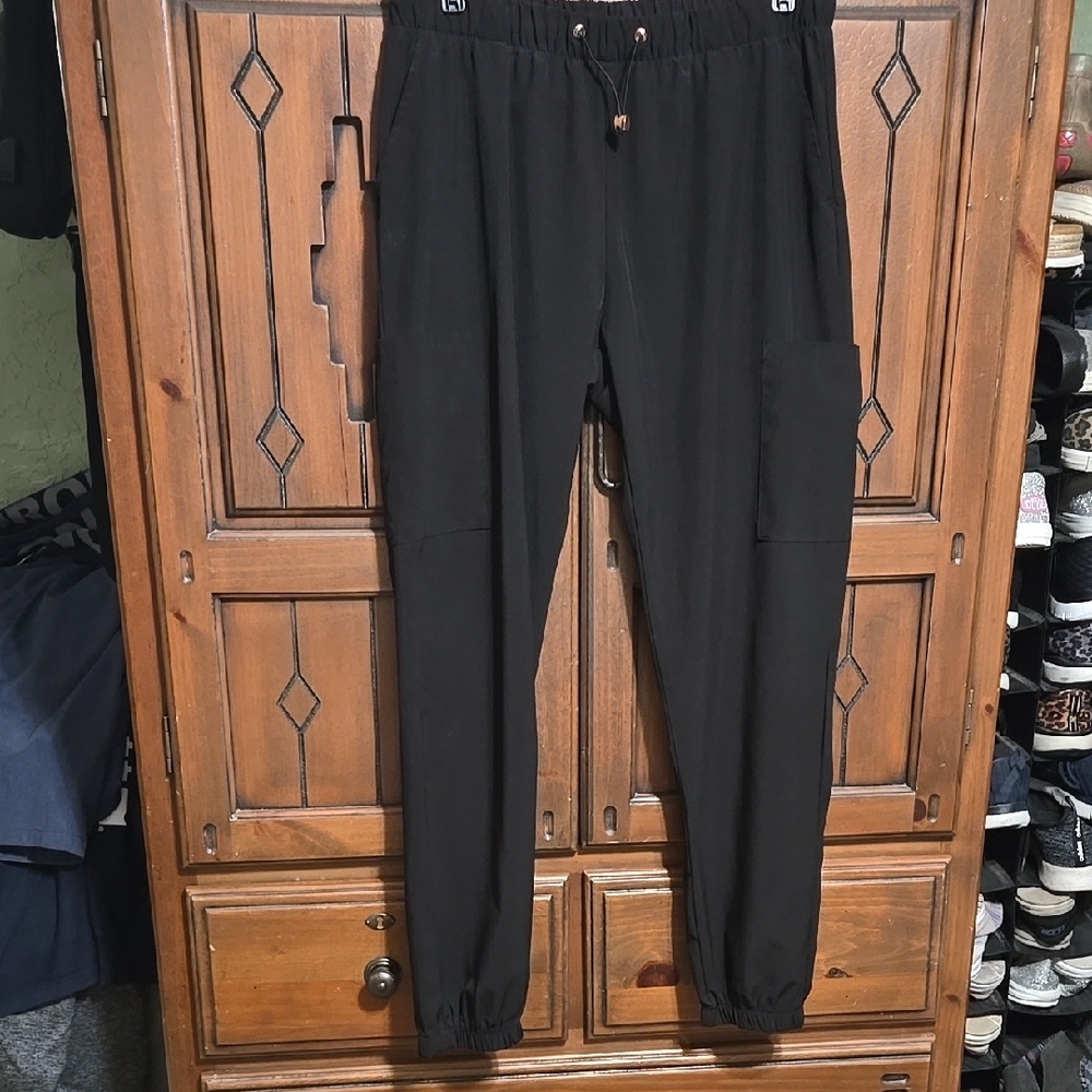 Womens GT Performance Black Scrub Pants, Large